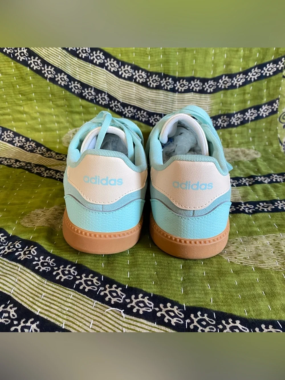 Adidas Flash Aqua/ Wonder White Breaknet Sleek Suede Sneakers 8 Streetwear